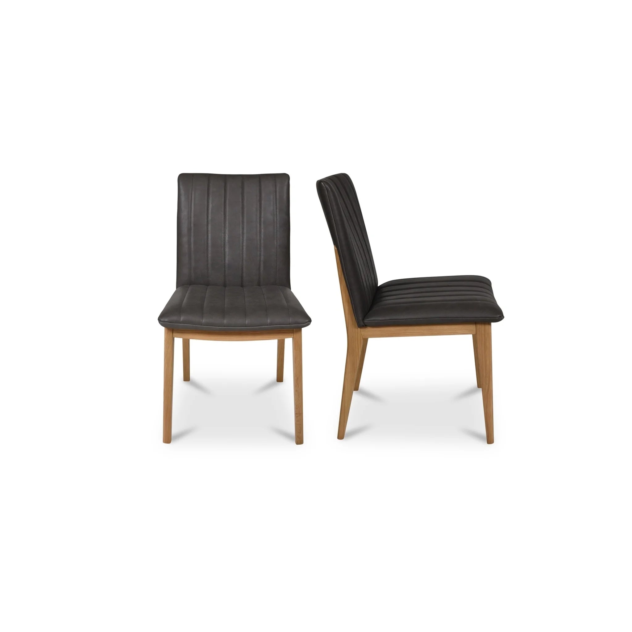 Brown Leather Dining Chairs Set of 2 (GO-1028-03) by Moe's Home Collection image 5