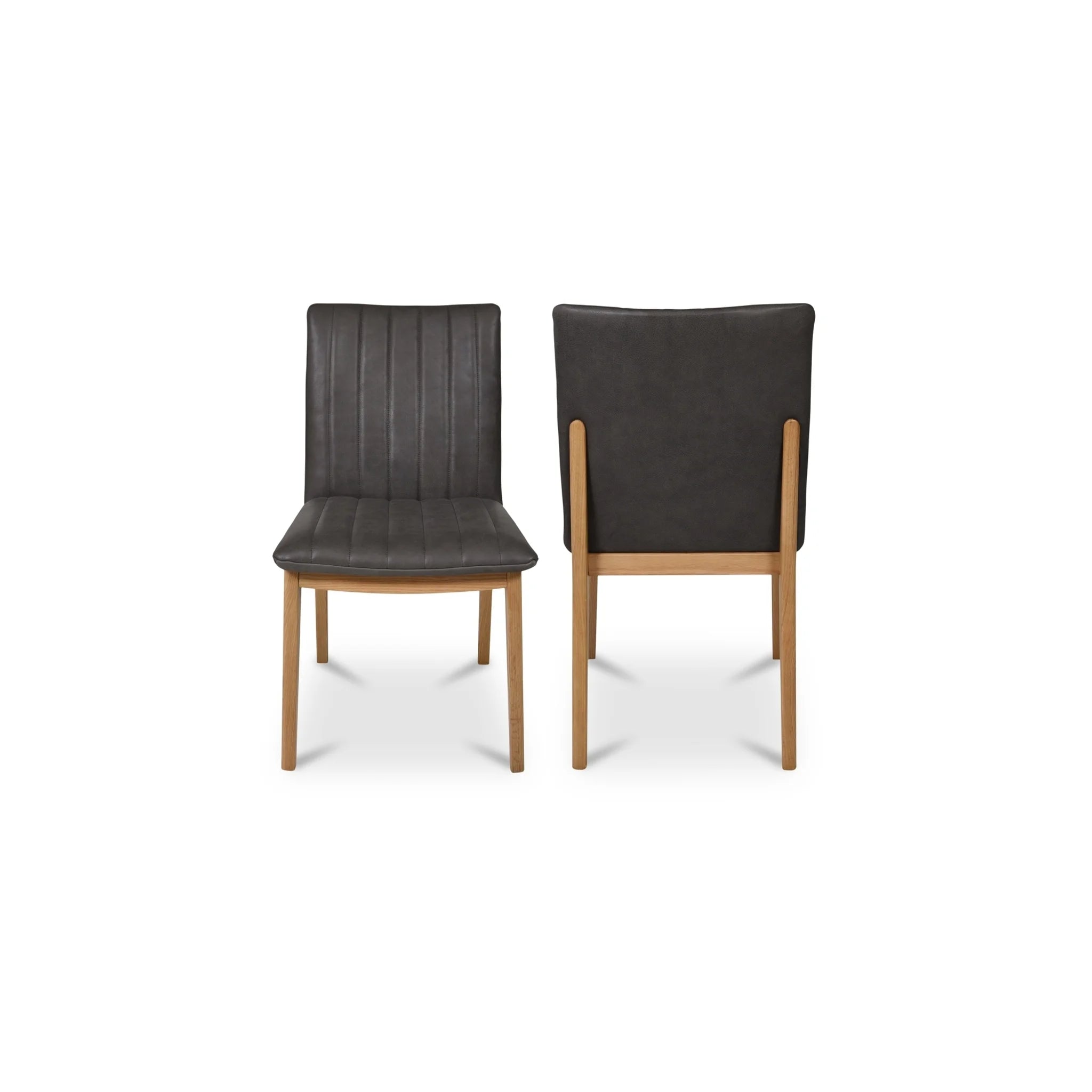 Brown Leather Dining Chairs Set of 2 (GO-1028-03) by Moe's Home Collection image 7