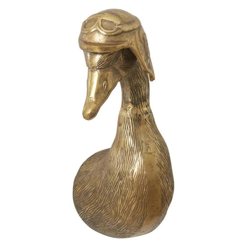 Charlie the Duck - Aviator Brass Antique Gold Wall Mount | Cast Aluminum