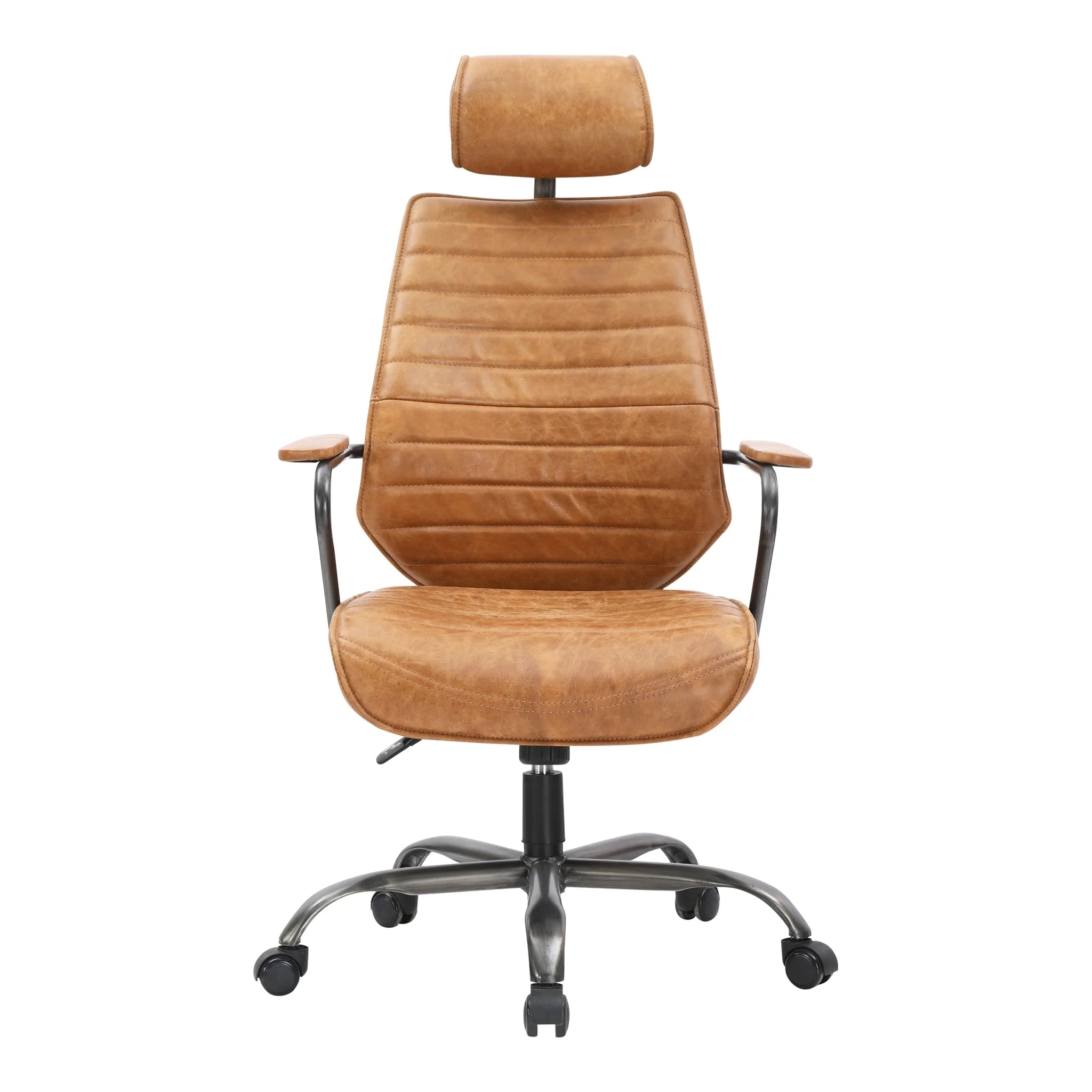 Cognac High-Back Leather Office Chair (PK-1081-23)