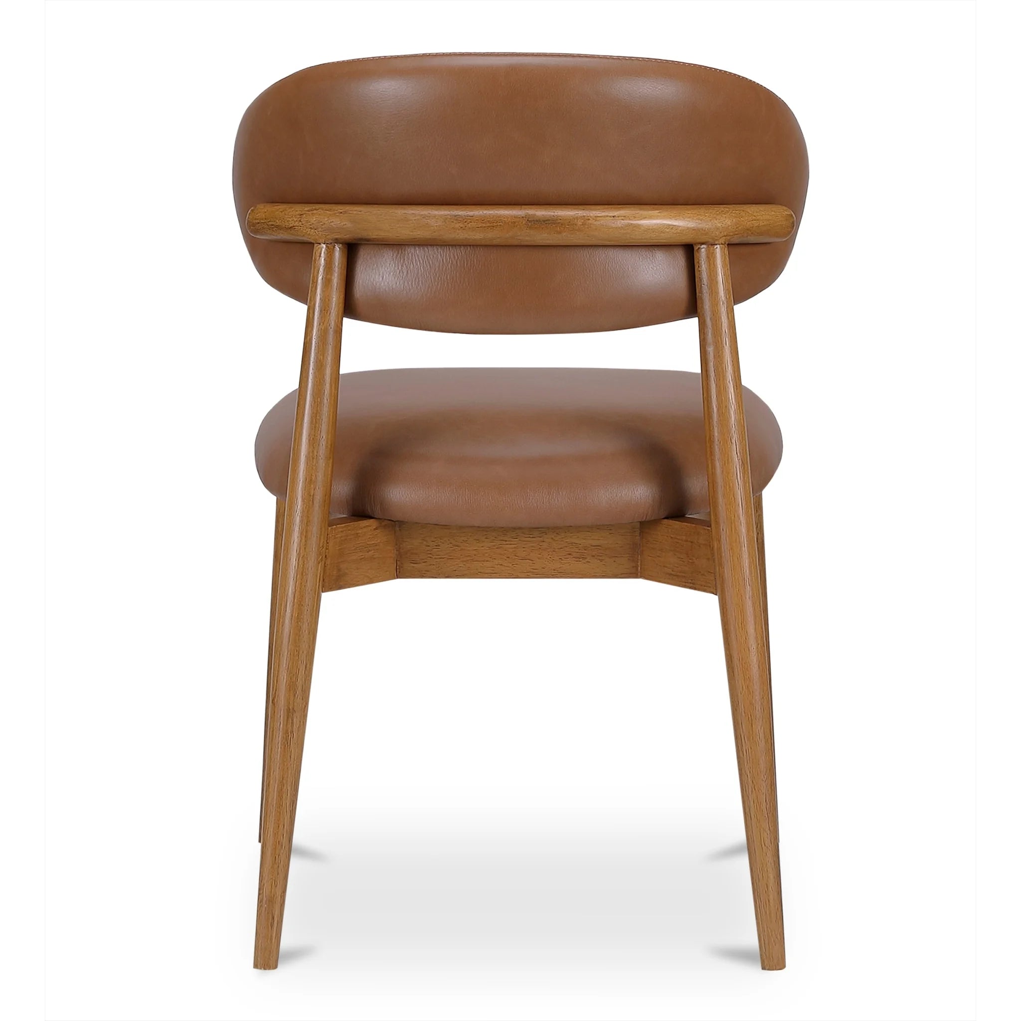 Cognac Leather Dining Chair with Oval Back (ME-1069-03) by Moe's Home Collection image 5