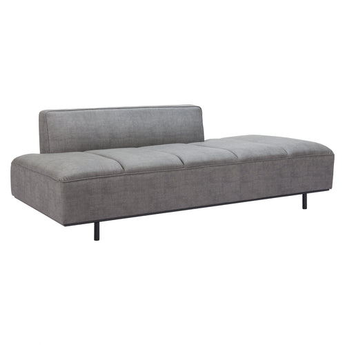 Gray Faux Leather Lounge Sofa