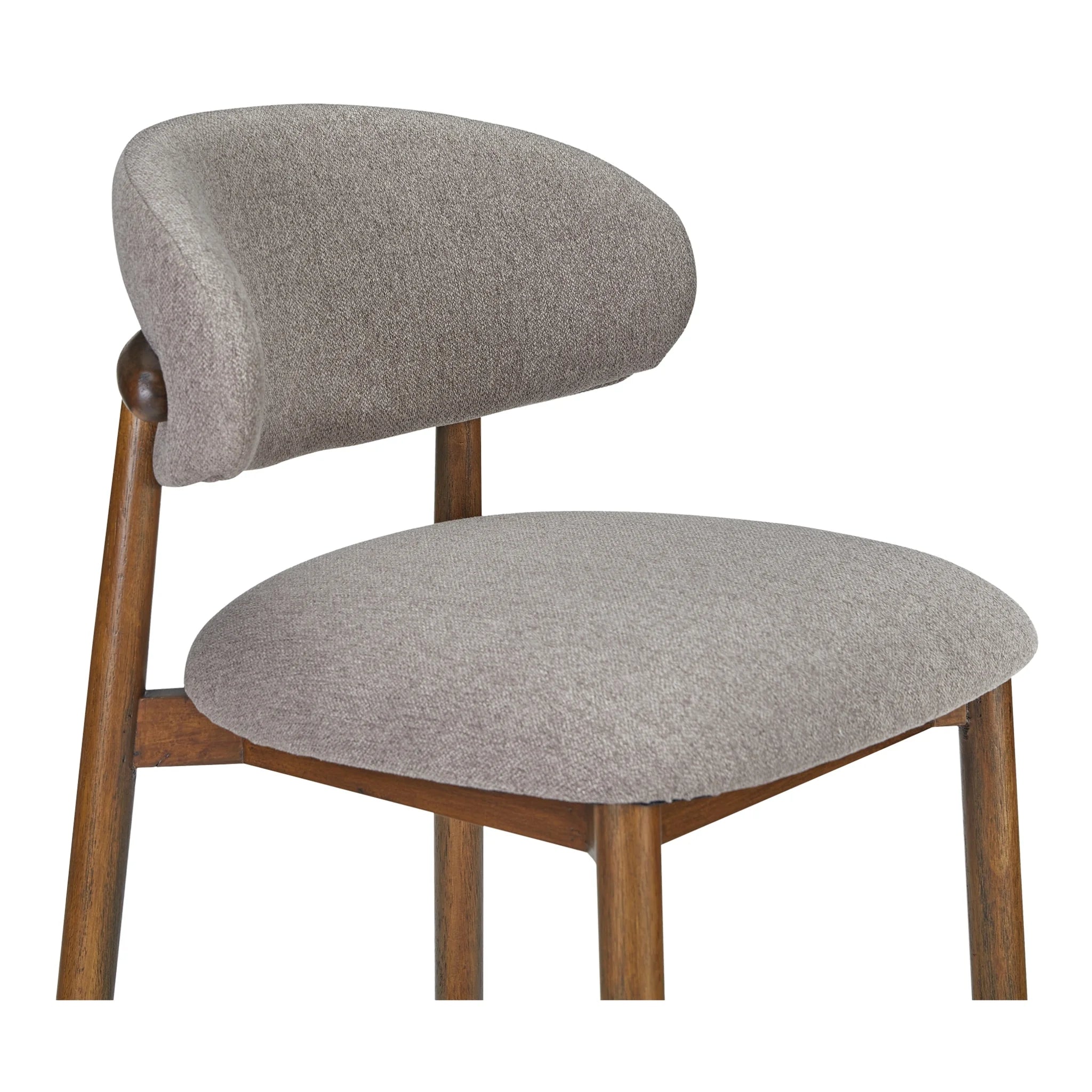 Cream Faux Fur Lounge Chair with Oak Frame (ME-1069-21) by Moe's Home Collection image 6
