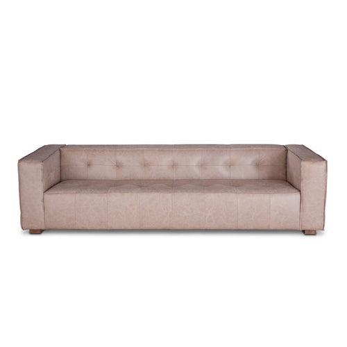 Cream Leather Sofa Couch for Living Room