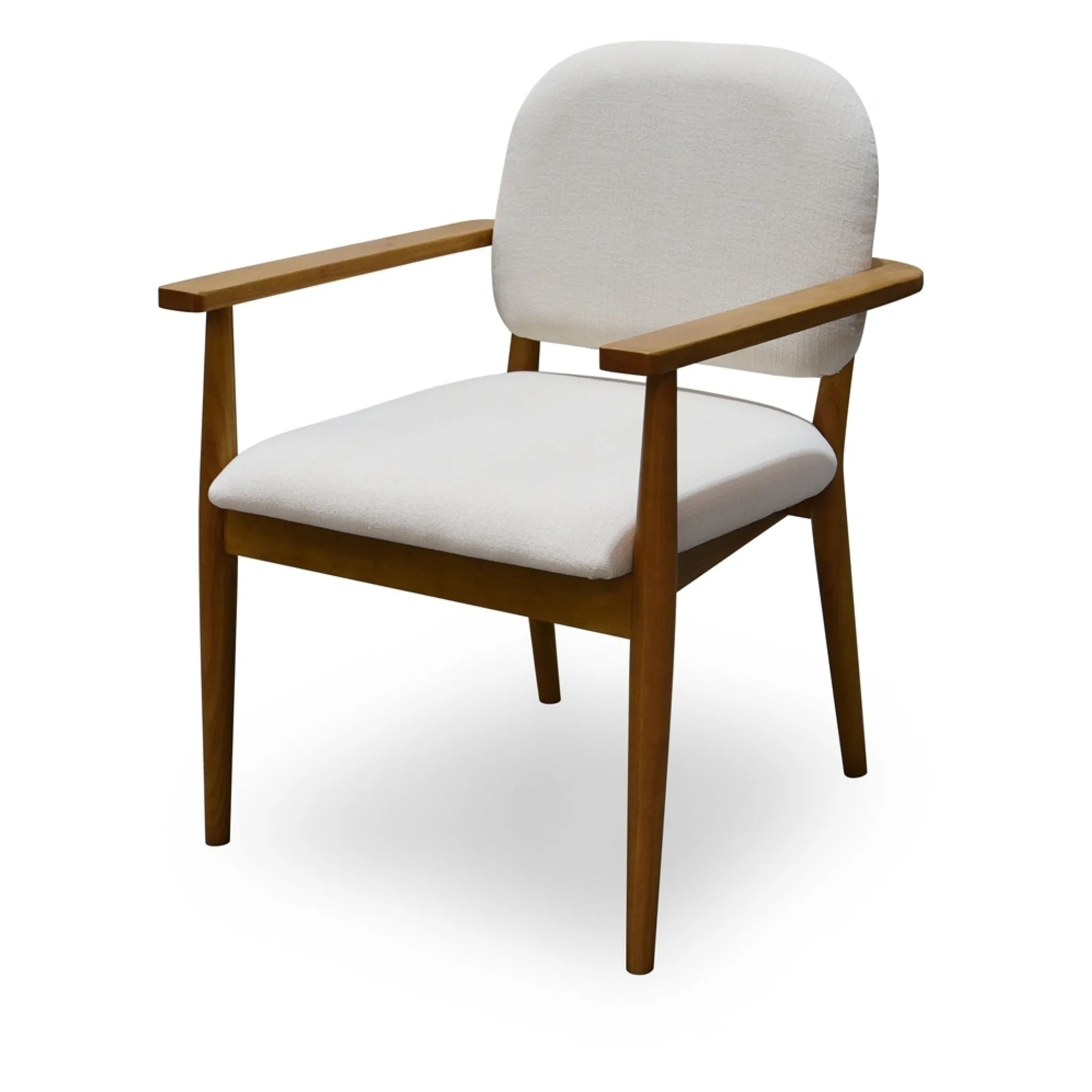 Cream Upholstered Dining Chair with Wood Frame (GO-1022-18) by Moe's Home Collection image 4