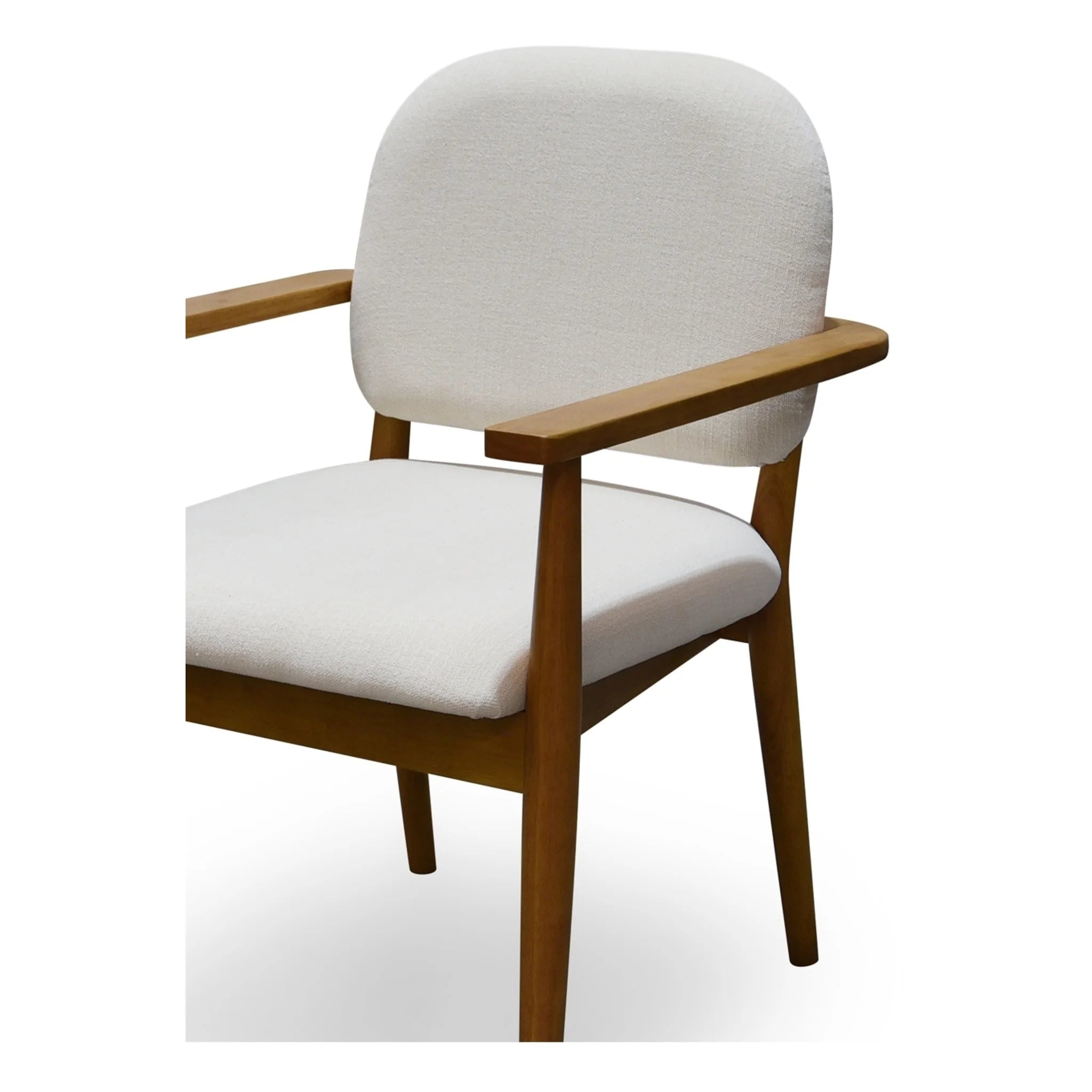 Cream Upholstered Dining Chair with Wood Frame (GO-1022-18) by Moe's Home Collection image 7