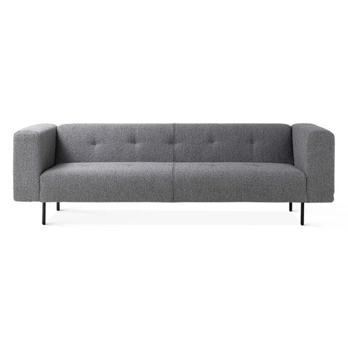 Dark Gray Boucle Tufted Sofa Couch for Living Room