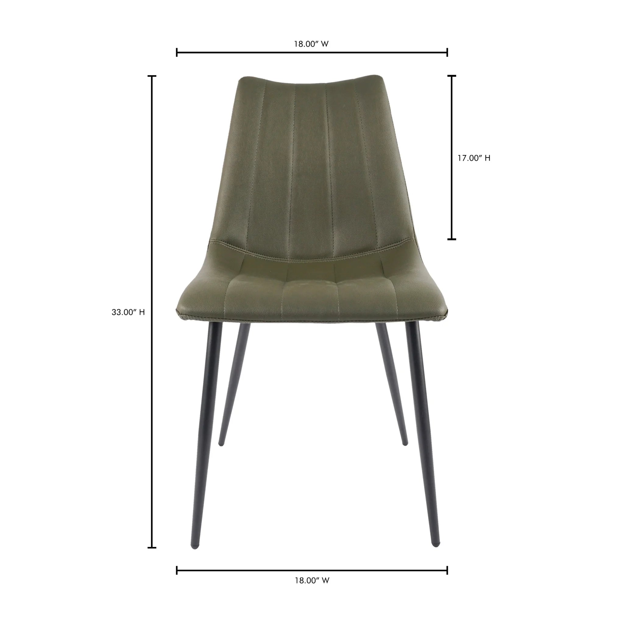 Dark Green Dining Chairs Set of 2 (UU-1022-27) by Moe's Home Collection image 4