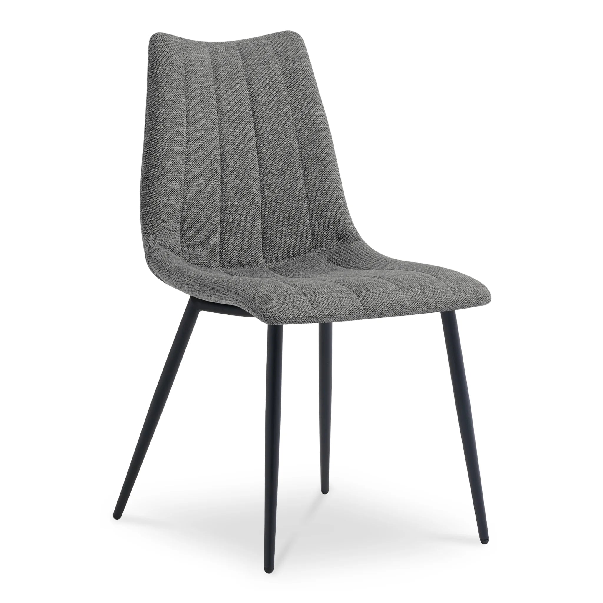 Dark Grey Channel-Stitched Dining Chairs Set of 2 (UU-1022-25) by Moe's Home Collection image 3