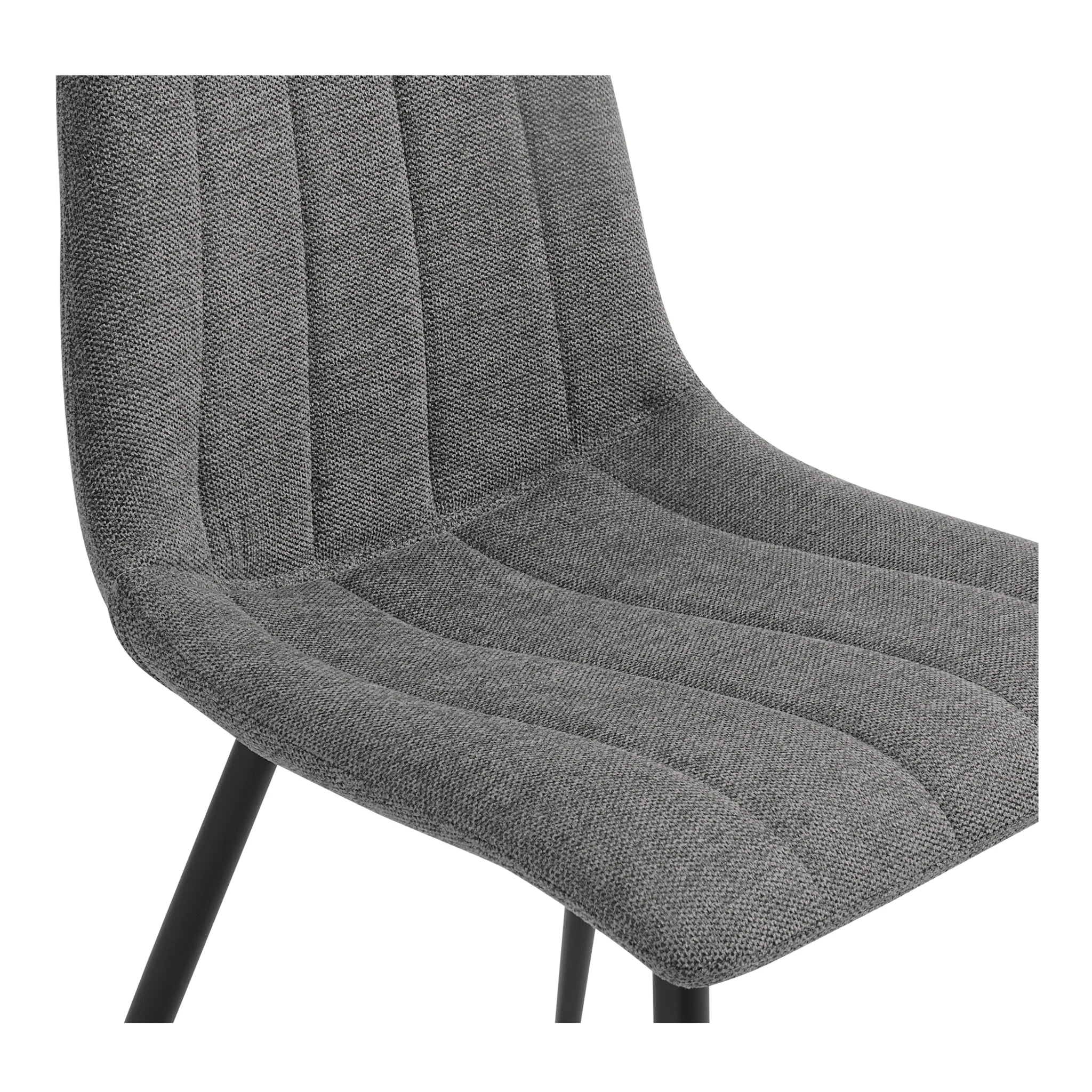 Dark Grey Channel-Stitched Dining Chairs Set of 2 (UU-1022-25) by Moe's Home Collection image 7