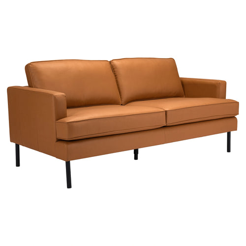 Brown Faux Leather Sofa - 109030