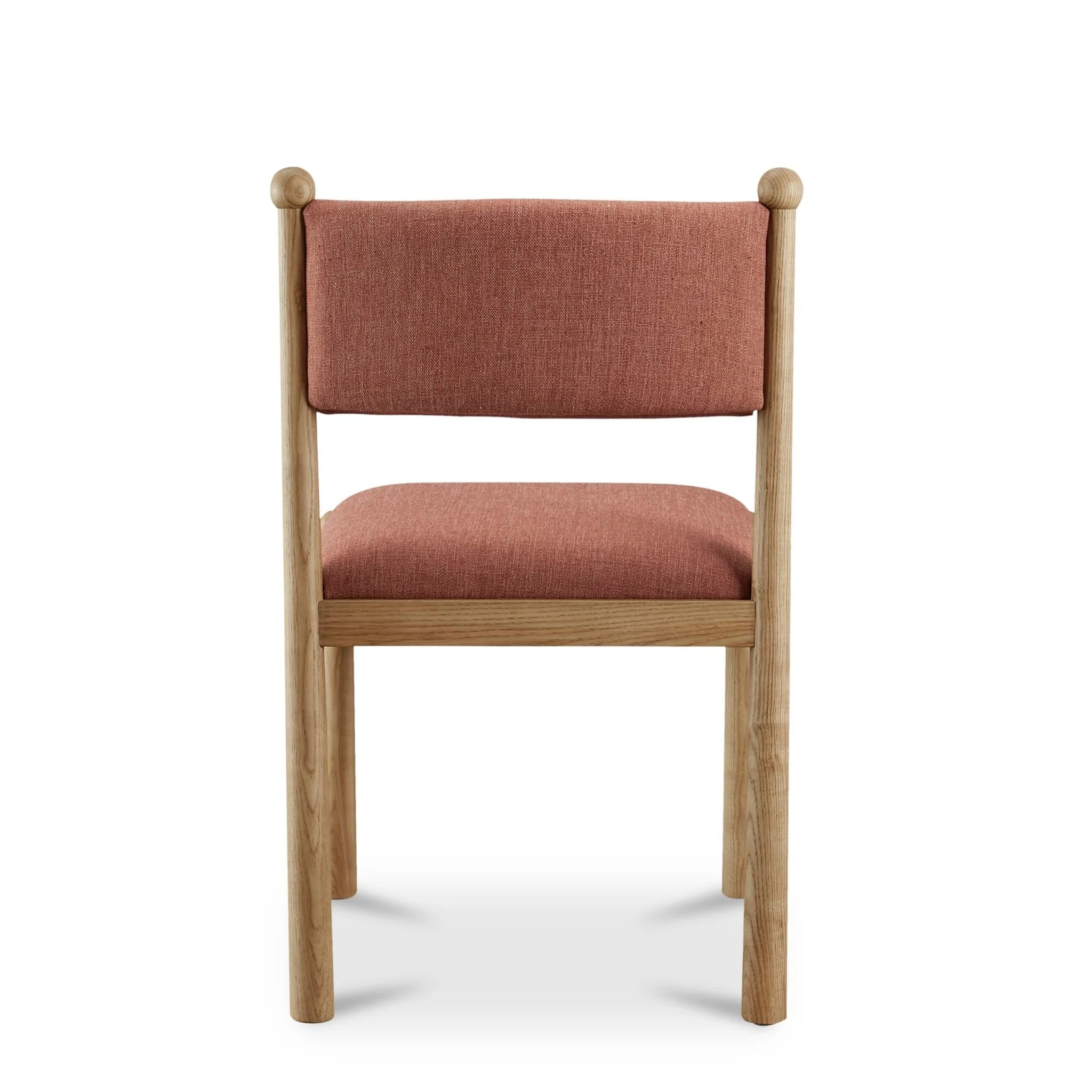 Deep Pink Linen Dining Chairs with Wood Frame Set of 2 (EW-1032-33) by Moe's Home Collection image 6