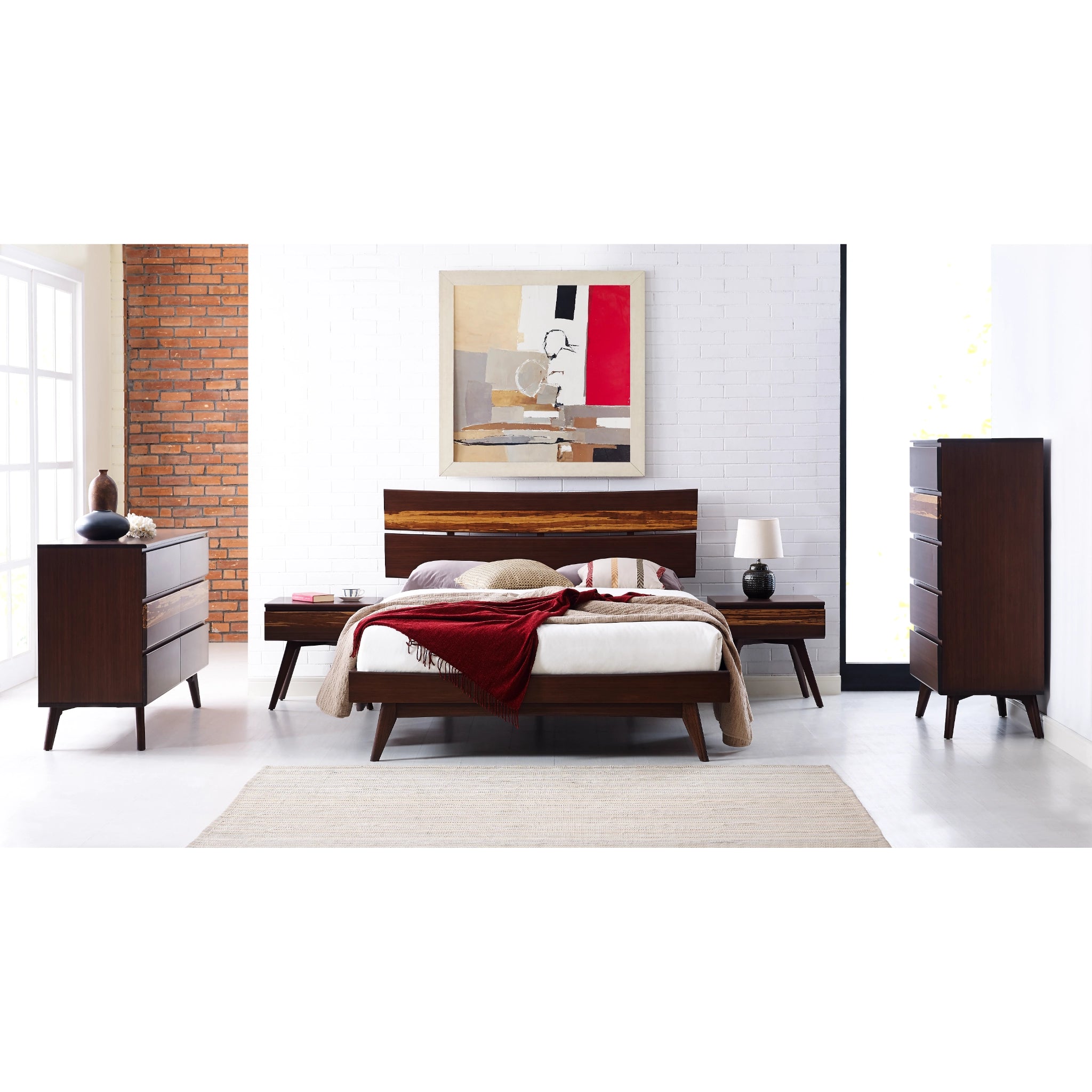Eastern King Solid Bamboo Azara Platform Bed, Sable by Greenington image 1