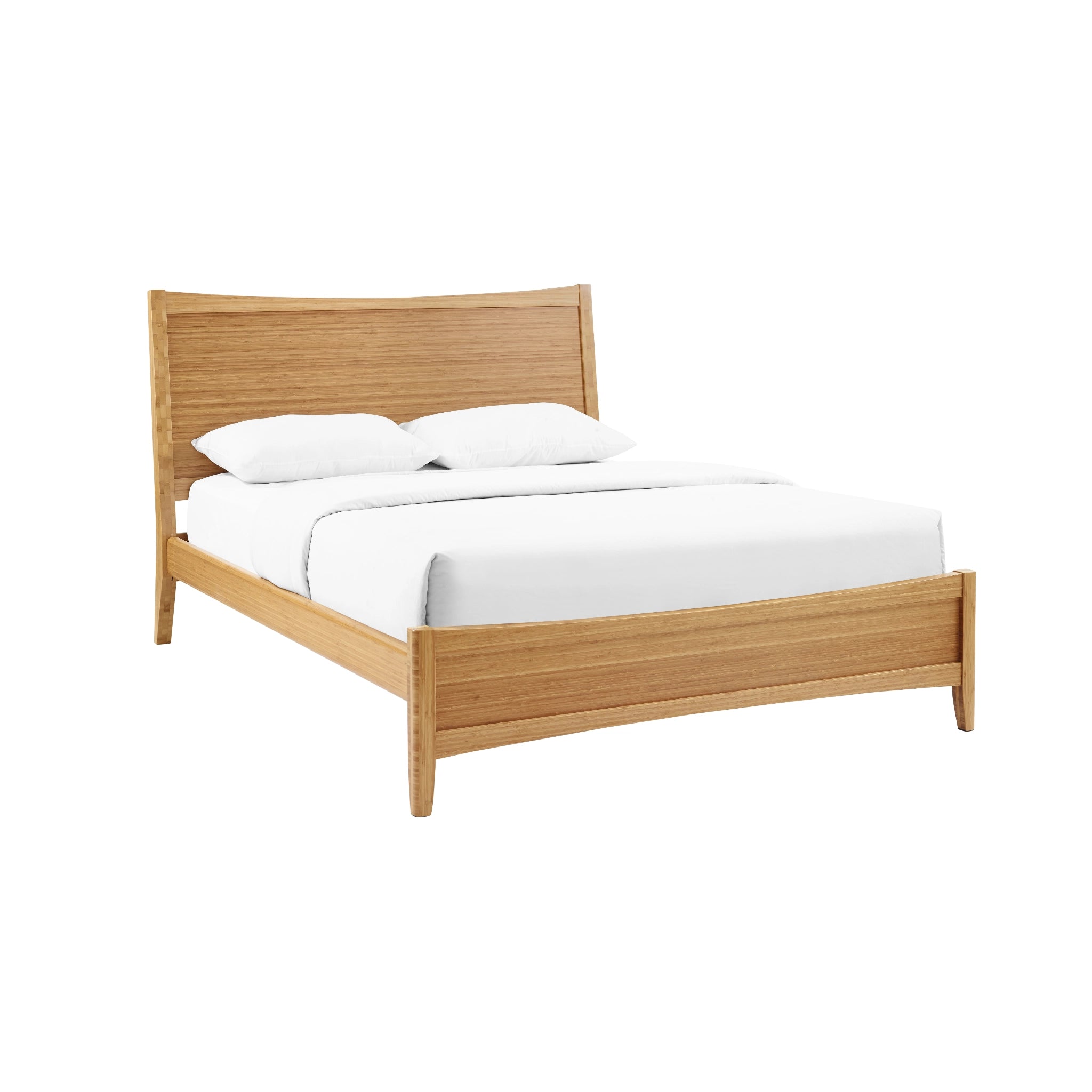 Eastern King Solid Bamboo Willow Platform Bed with Tapered Legs, Caramelized by Eco Ridge image