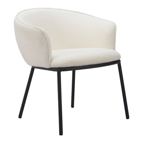Ivory Fabric Dining Chair