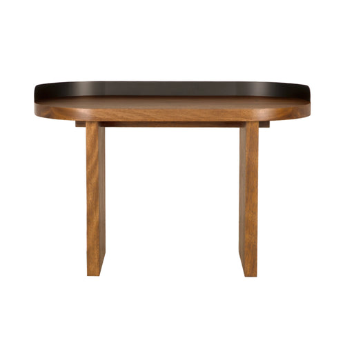 Euler Desk in Dark Walnut and Matte Black by Noir (GDES214DWMT)