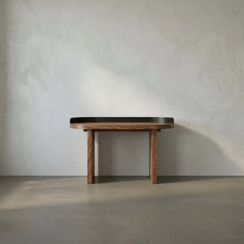 Euler Desk in Dark Walnut and Matte Black by Noir (GDES214DWMT)