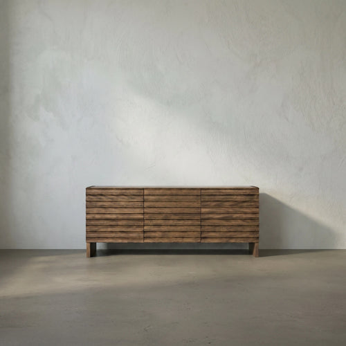 Gauss Sideboard with Marble Top in Dark Walnut by Noir (GCON463DW)
