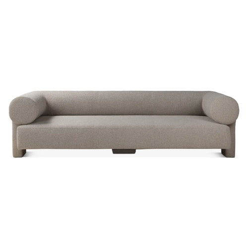 Gray Boucle Upholstered Sofa Couch for Living Room