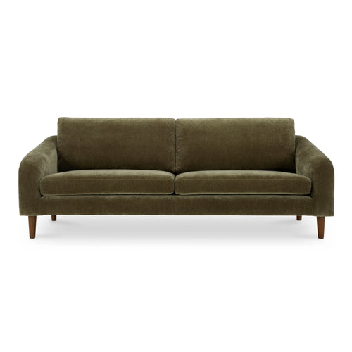 Green Upholstered Sofa, Seats 3