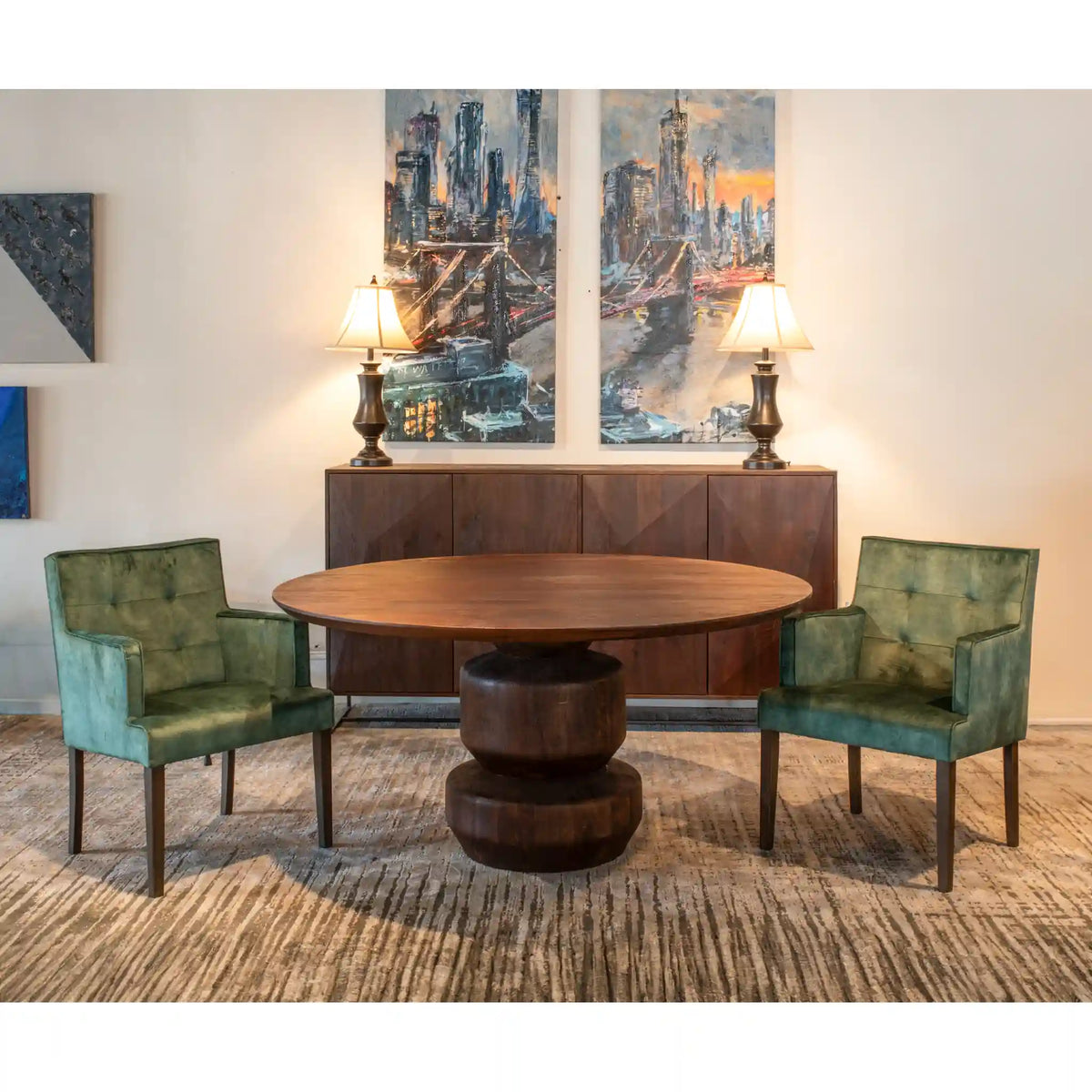 Green Velvet Dining Armchair Dark Legs (G201-252-WG11-80) By Home Trends Direct 1