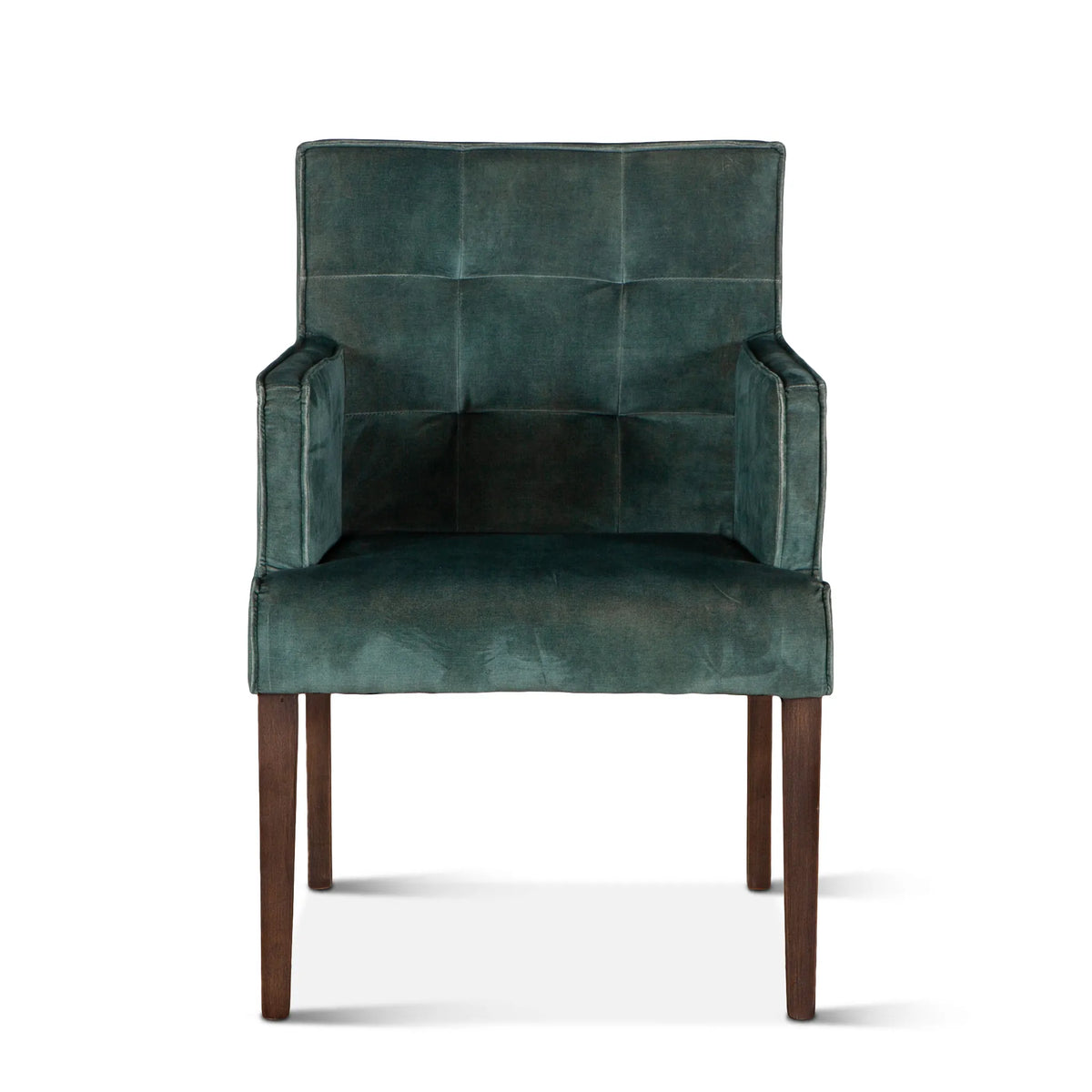 Green Velvet Dining Armchair Dark Legs (G201-252-WG11-80) By Home Trends Direct 