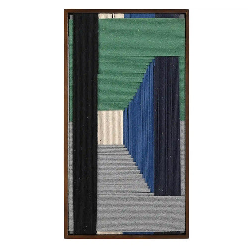 Green Woven Jute Framed Wall Art Decor