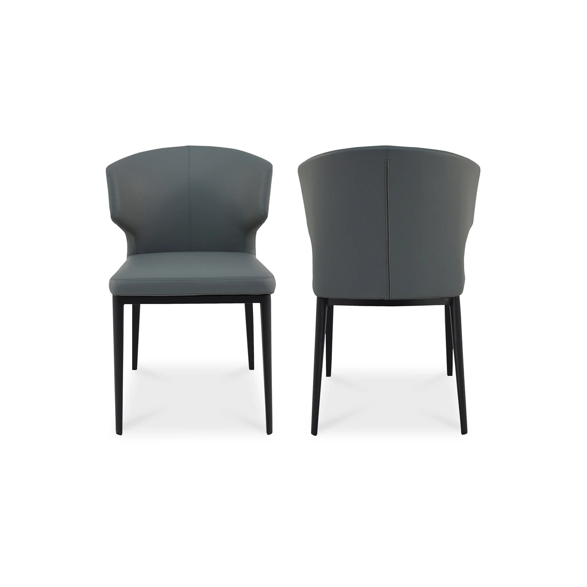 Grey Vegan Leather Dining Chairs Set of 2 (EJ-1018-15) by Moe's Home Collection image 3