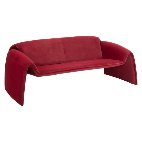 Red Velvet Sofa | Bold