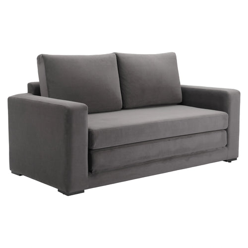 Gray Velvet Sleeper Sofa