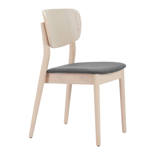 Gray and Natural Linen Dining Chair | Set of 2