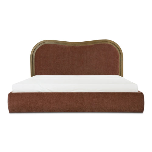 King Chestnut Upholstered Bed with Arched Headboard (FO-1038-03-0) by Moe's Home Collection