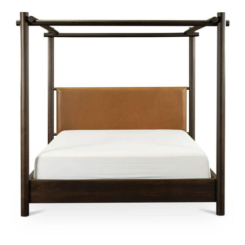 King Dark Brown Upholstered Bed (LX-1098-20-0) by Moe's Home Collection