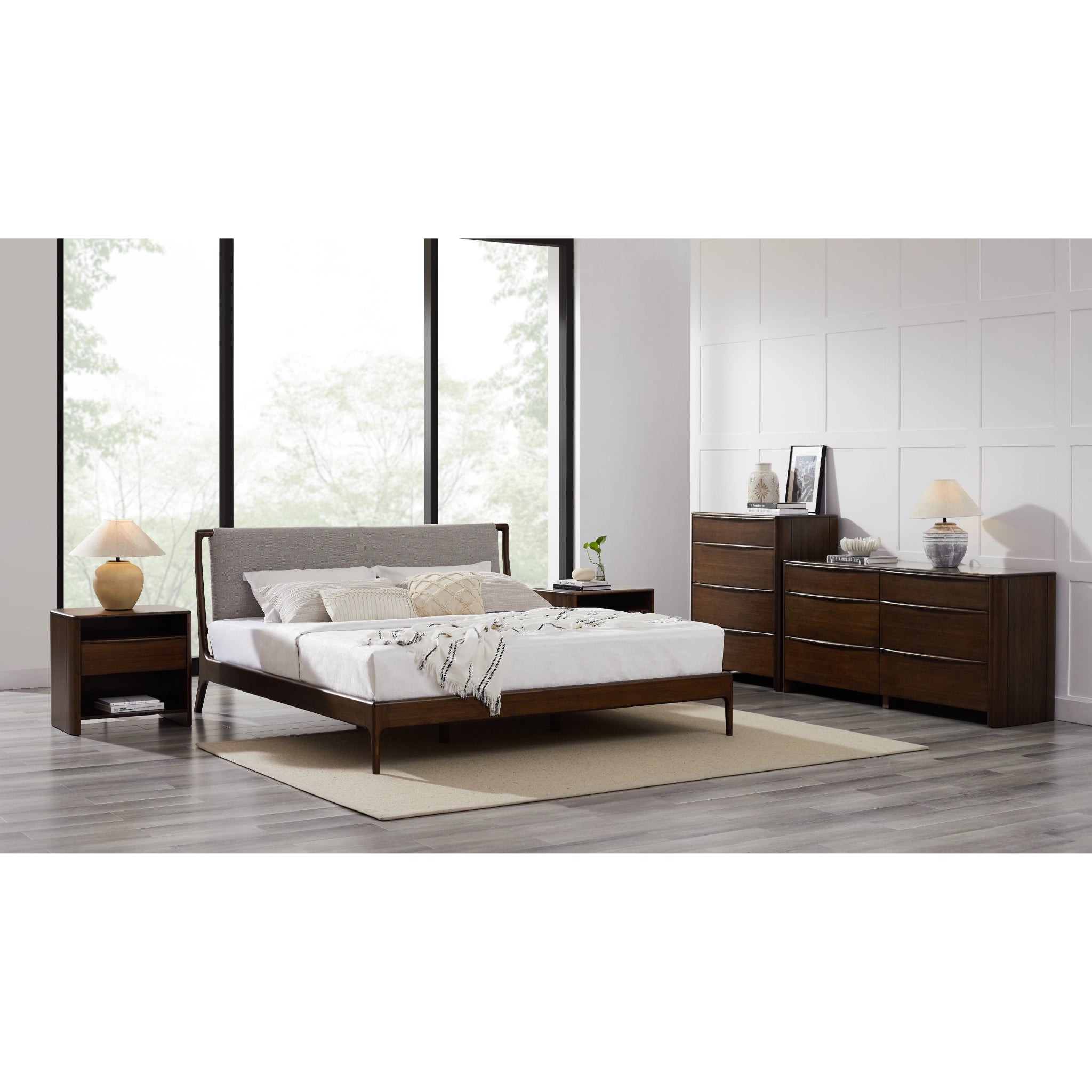 King Solid Bamboo Catalina Platform Bed, Black Walnut by Greenington image 1