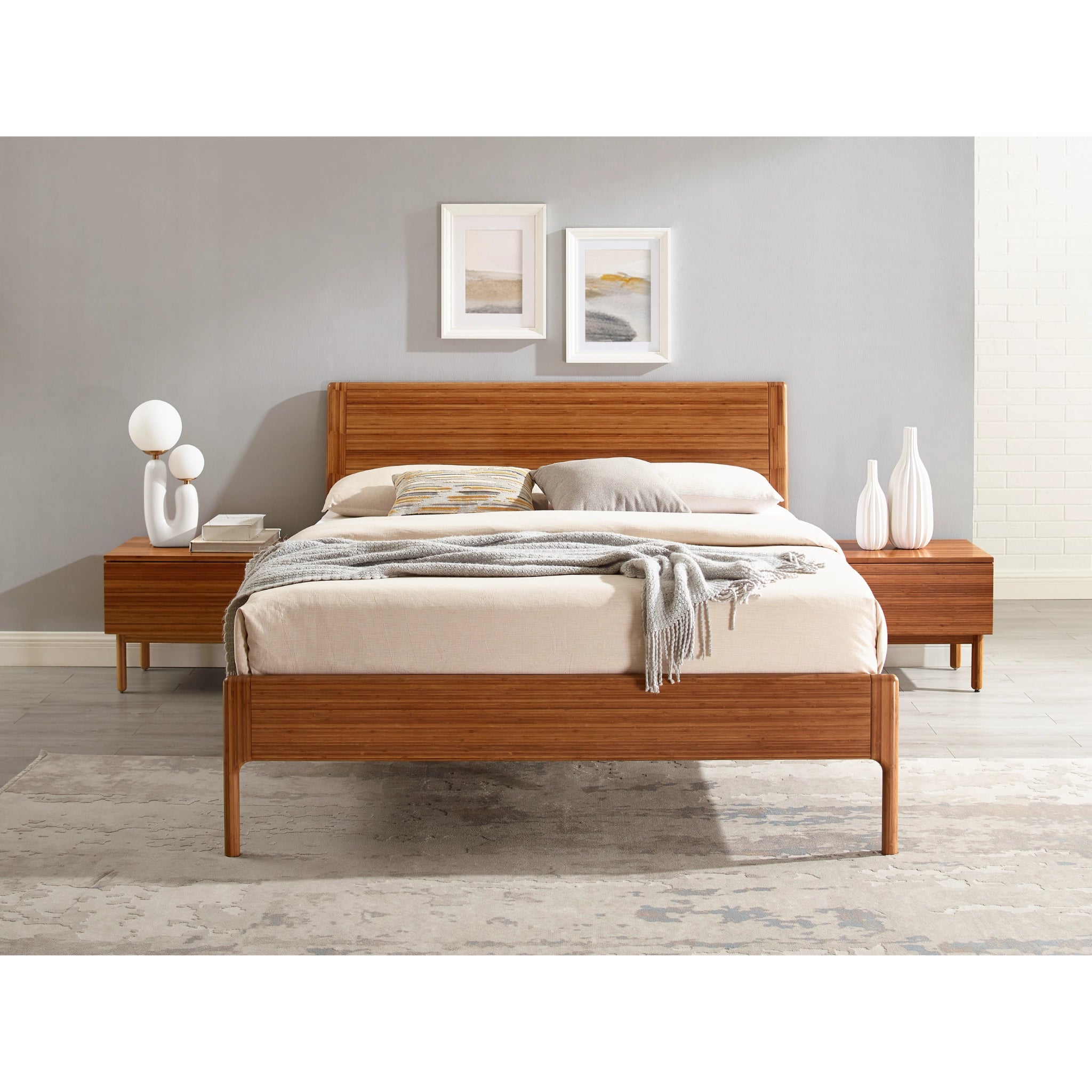 King Solid Bamboo Ventura Platform Bed, Amber by Greenington image 7