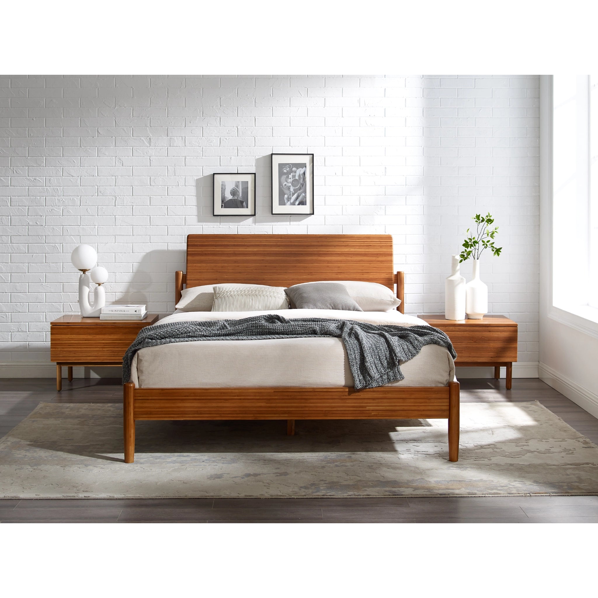King Solid Monterey Bamboo Platform Bed, Amber by Greenington image 1