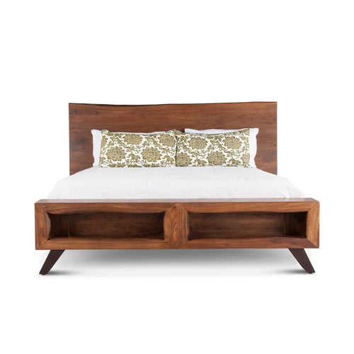 King Walnut Acacia Wood Bed (FLL-PBKWN) By Home Trends Direct