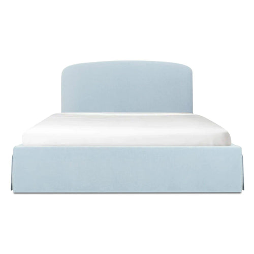 Light Blue Queen Upholstered Gas-Lift Storage Bed (RN-1150-45-0) by Moe's Home Collection
