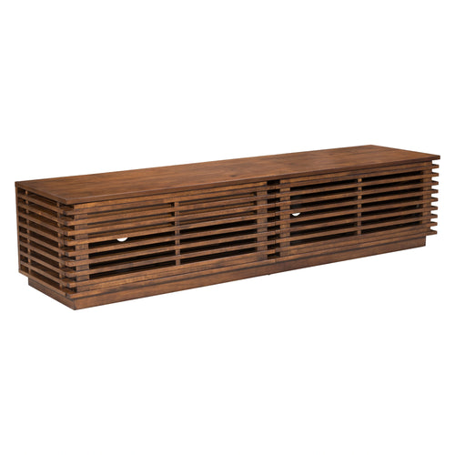 Walnut Wood Wide Entertainment Stand