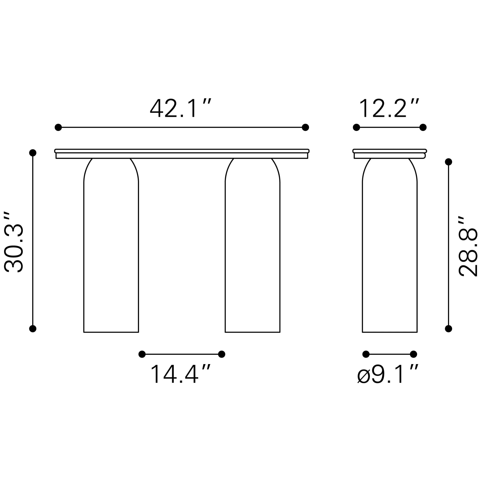 Luxor Console Table Multicolor image 10