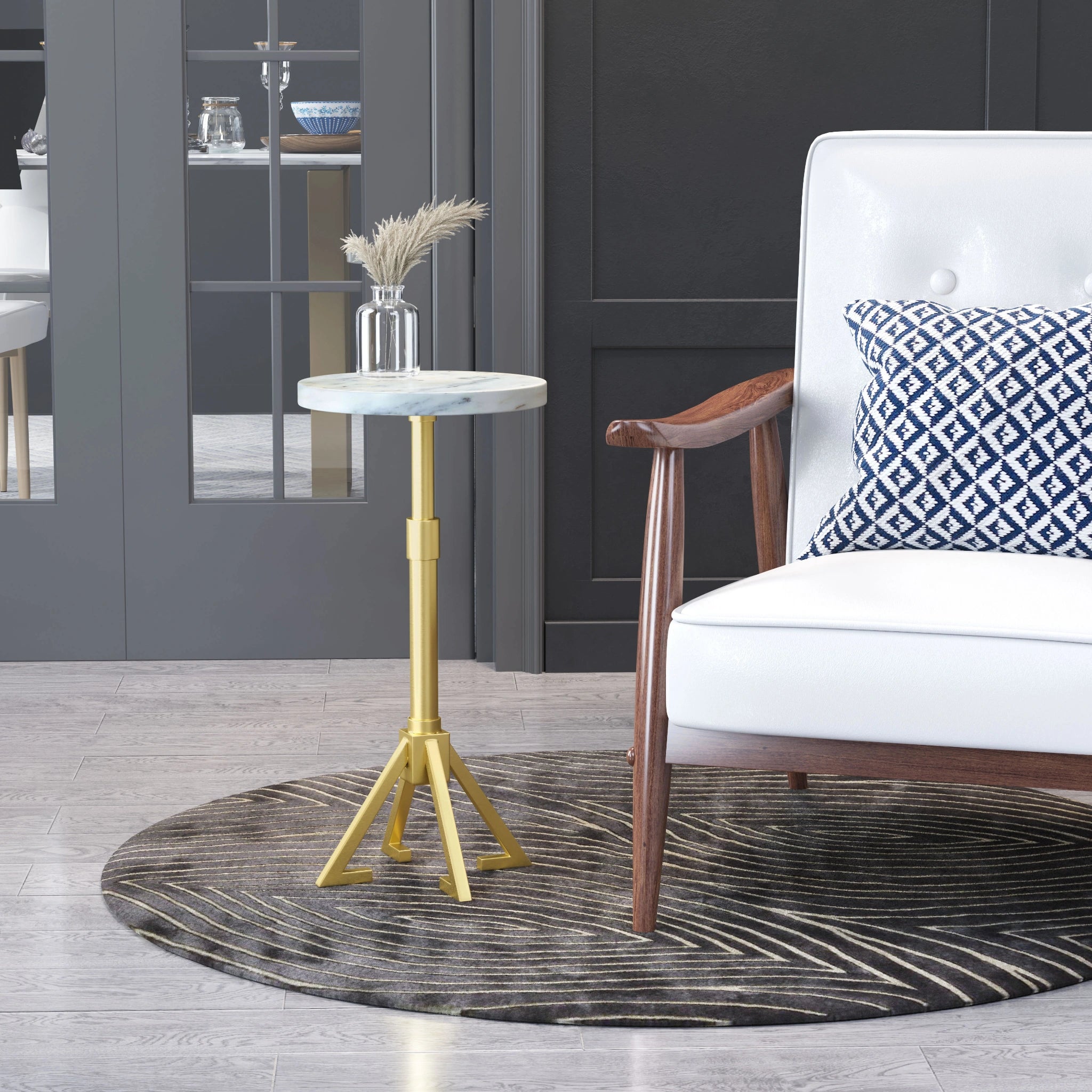 Maurice Side Table White & Gold image 8