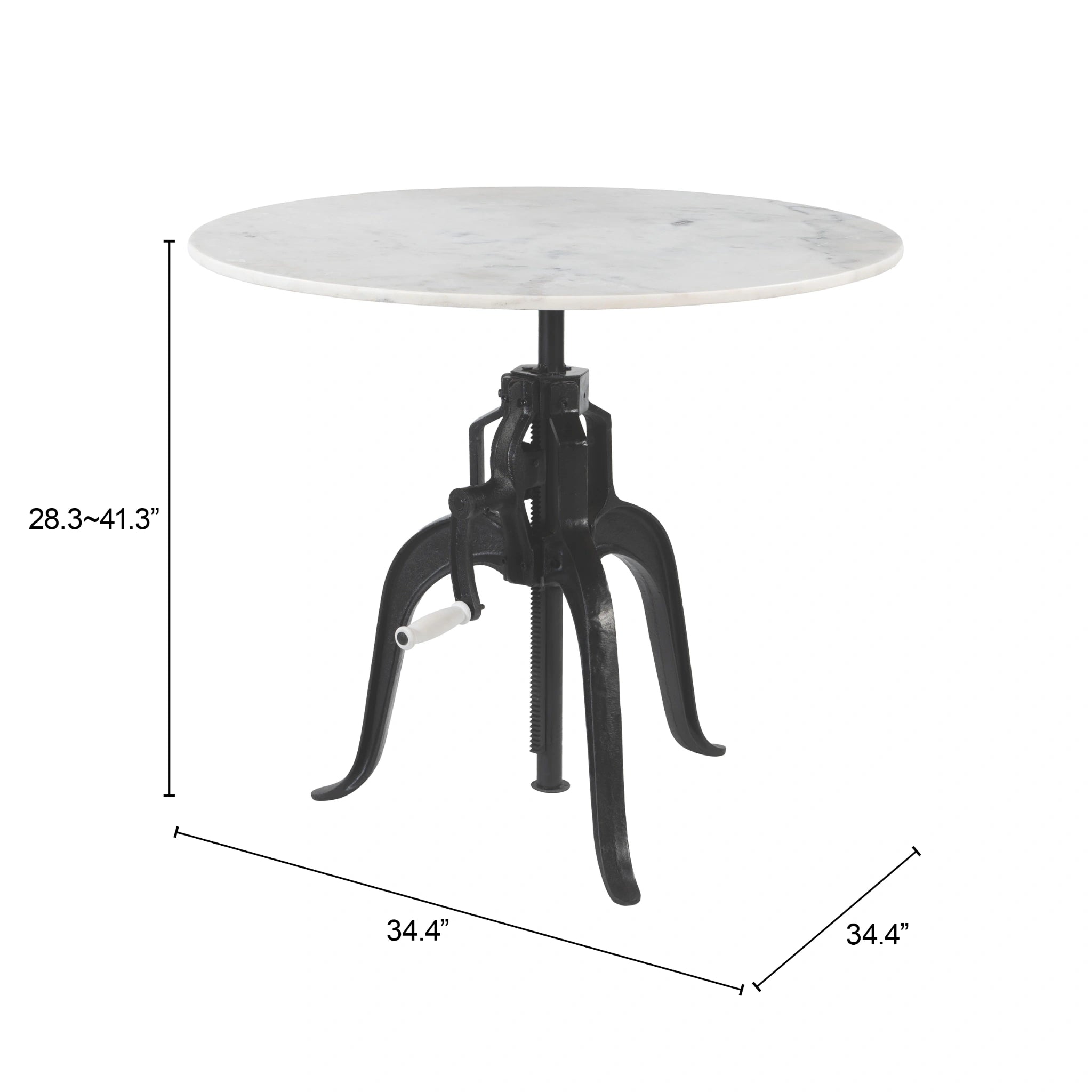 Mufid Bistro Table White & Black image 10