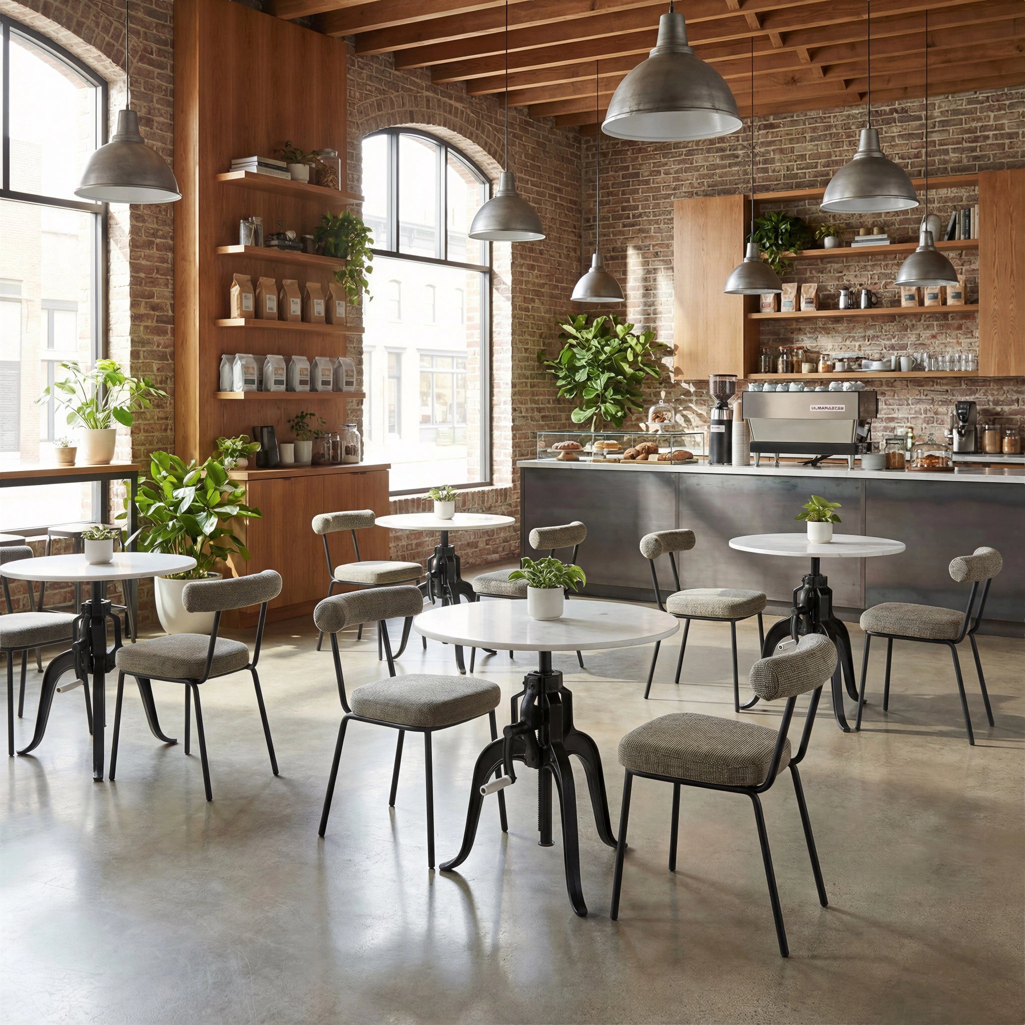 Mufid Bistro Table White & Black image 7