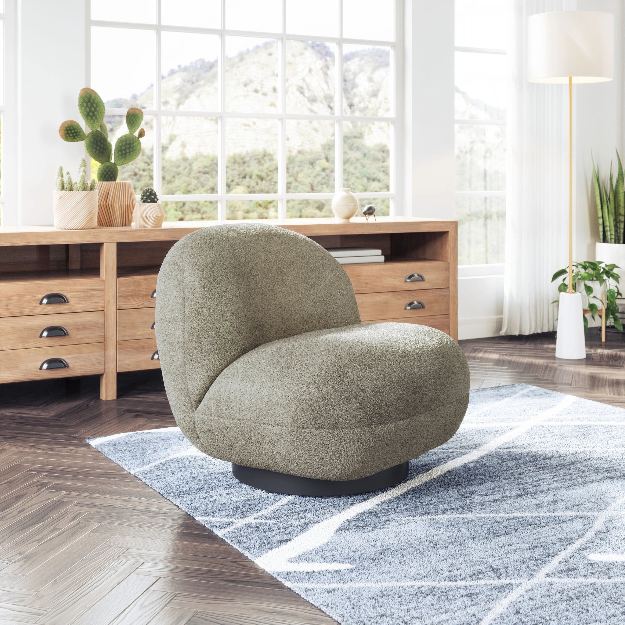 Myanmar Accent Chair Olive Green image 8