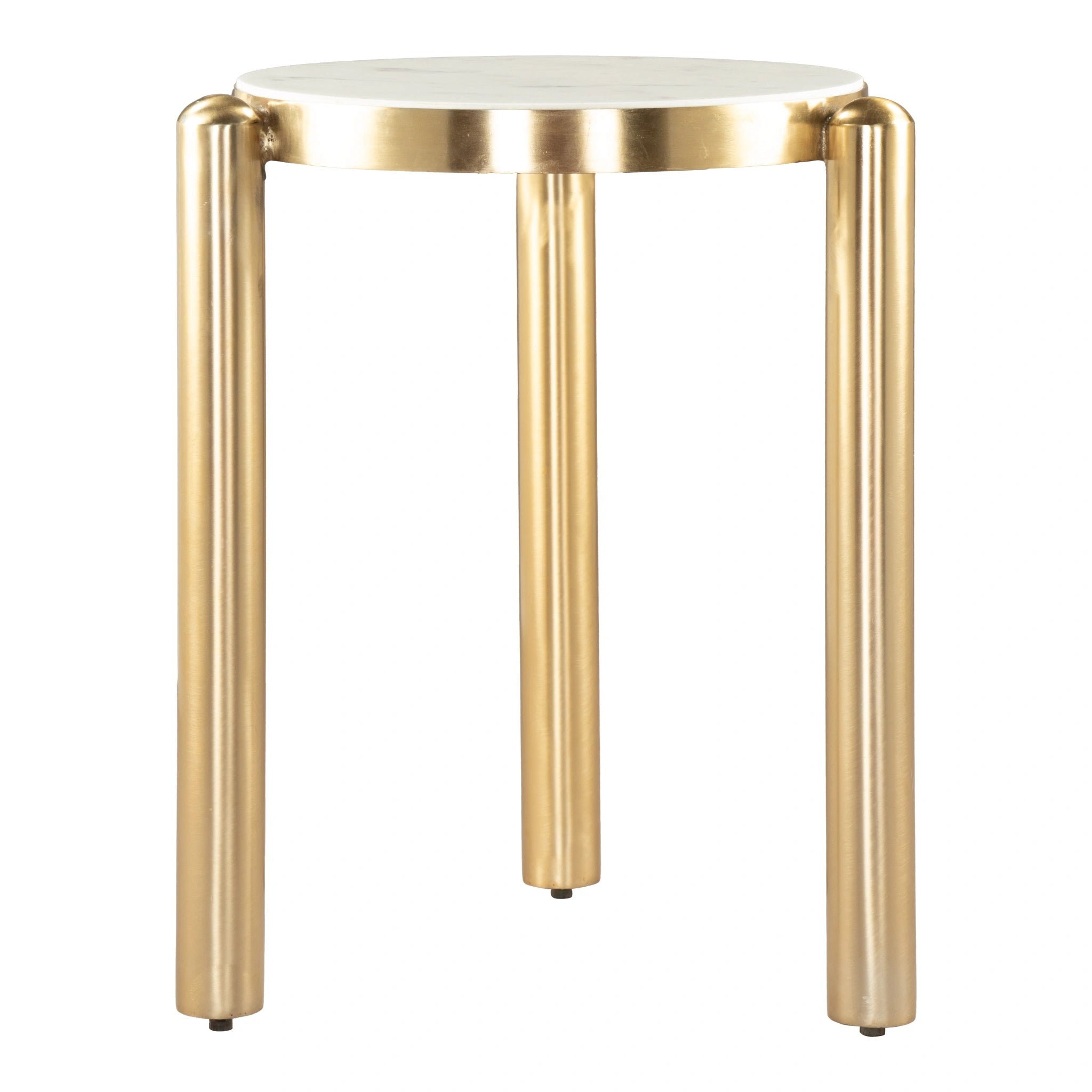 Noan Side Table White & Gold image 1