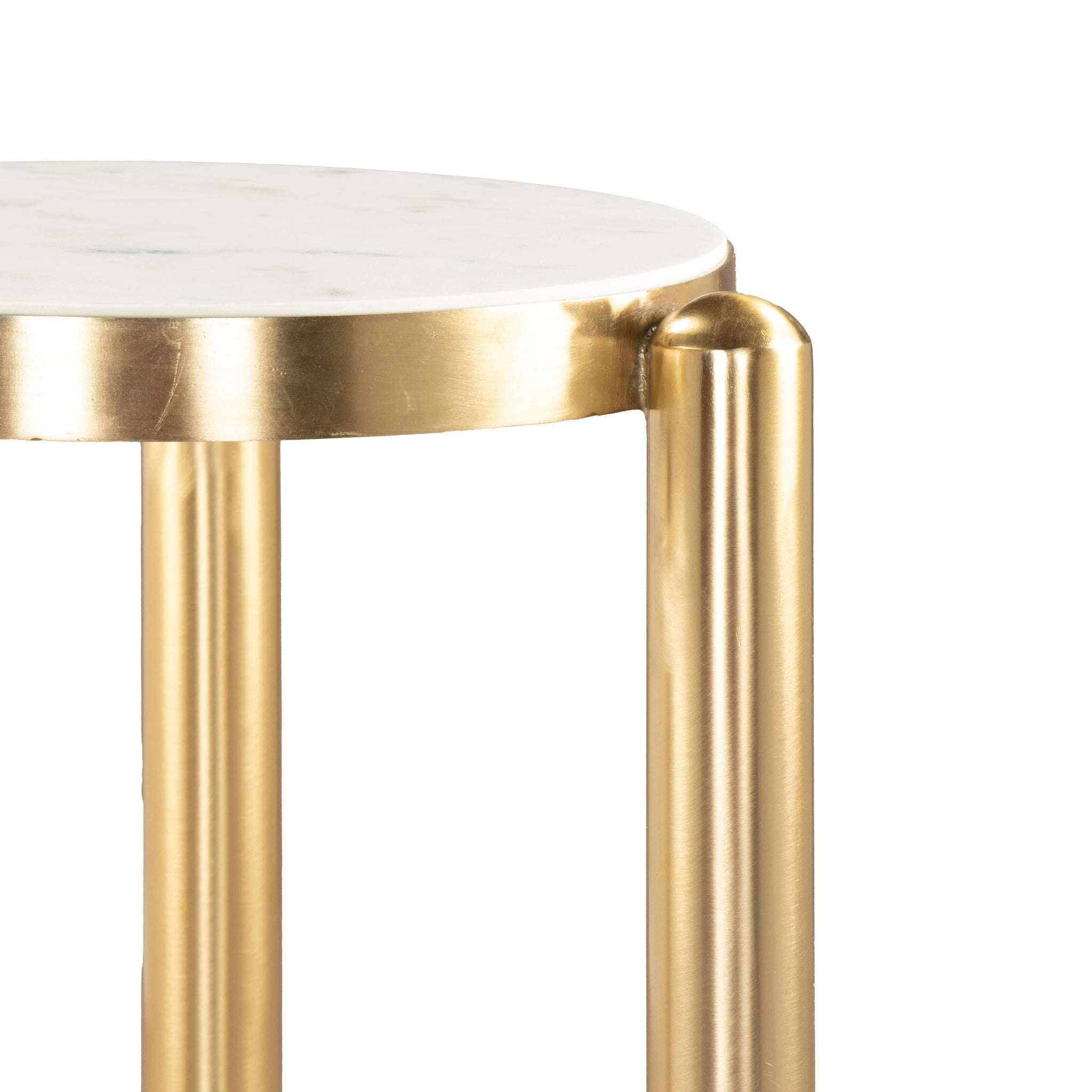 Noan Side Table White & Gold image 3