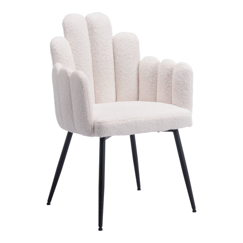 Ivory Shearling Dining Chair | Set of 2 - 109657