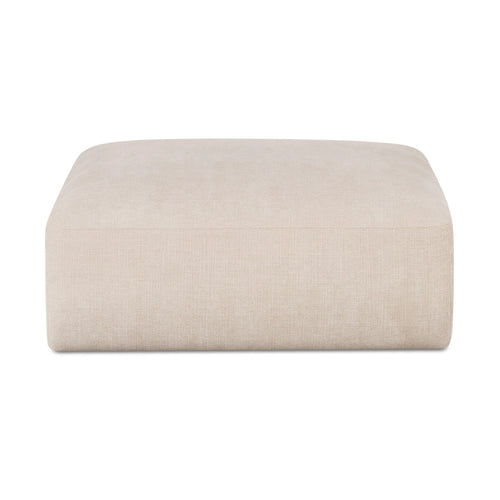 Oatmeal Modular Ottoman with Oak Base