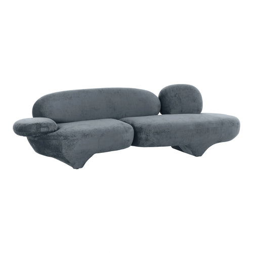 Storm Gray Velvet Sofa