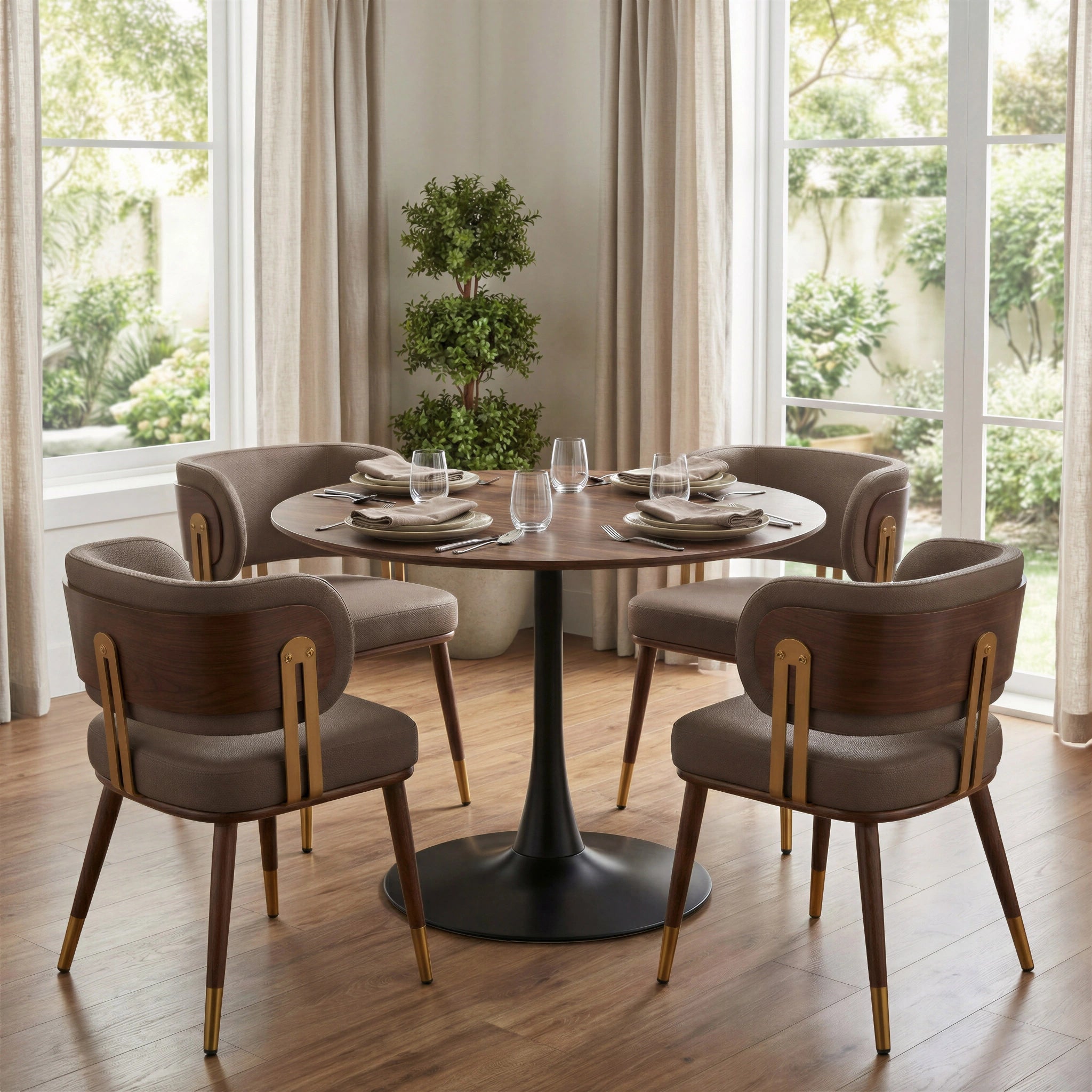 Opus Dining Table Brown & Black image 11